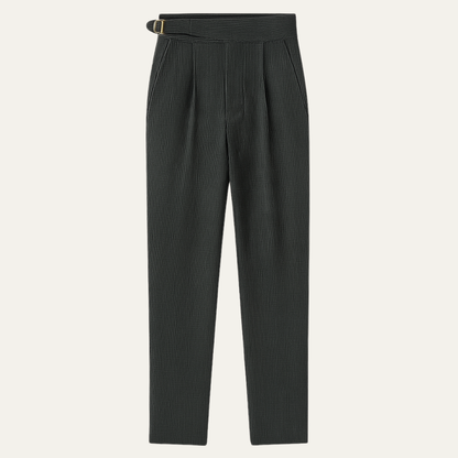 Men's High Waist Pleated Pants - VibreMode