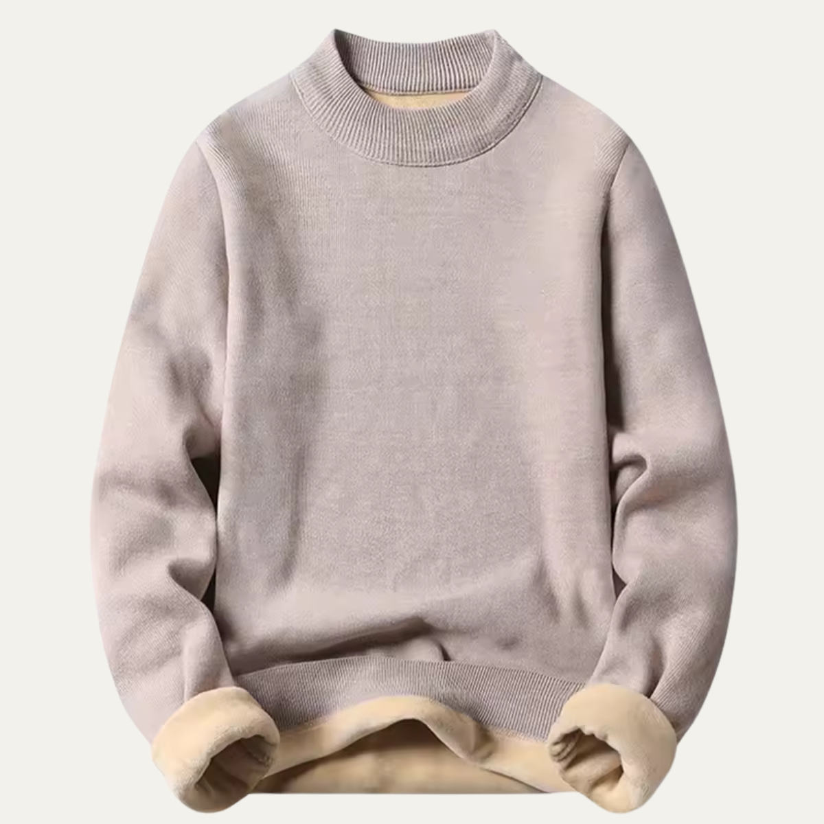 Men's Fleece Lined Crew Neck Sweater