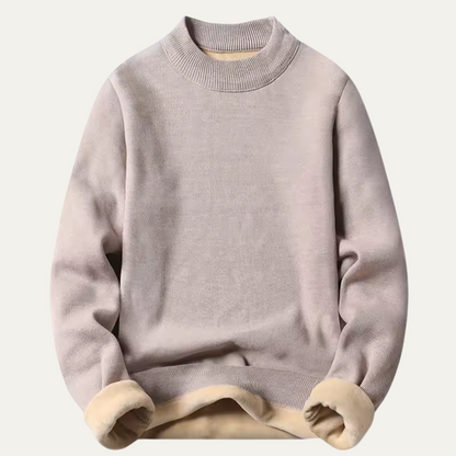 Men's Fleece Lined Crew Neck Sweater