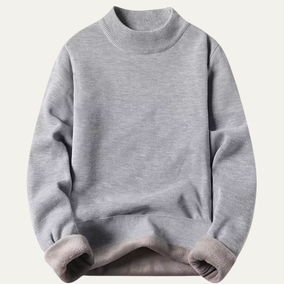 Men's Fleece Lined Crew Neck Sweater