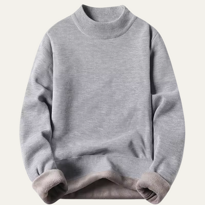 Men's Fleece Lined Crew Neck Sweater