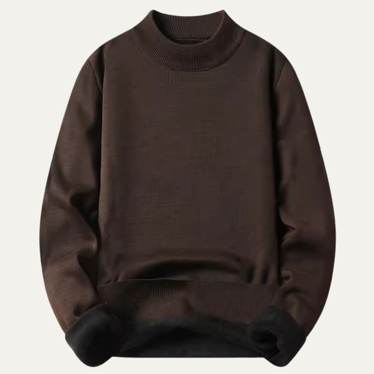 Men's Fleece Lined Crew Neck Sweater - VibreMode