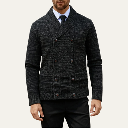 Men's Retro Cardigan Solid Color Knit Casual
