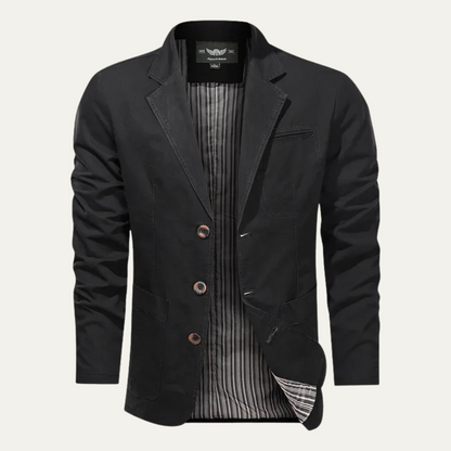 Men's Cotton Blazer Lightweight Beige
