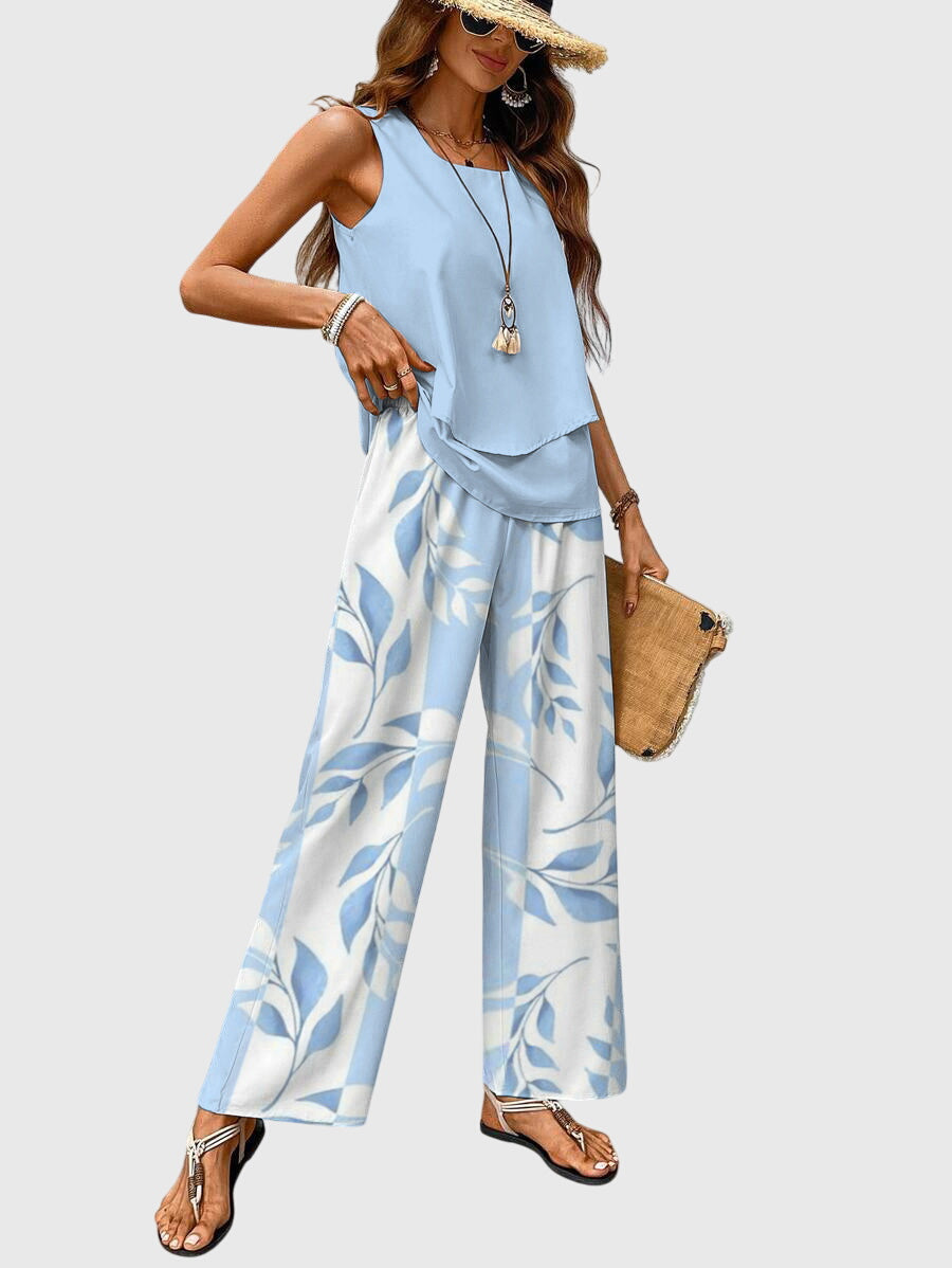 Casual Women's 2 Piece Loose Fit Pant Set