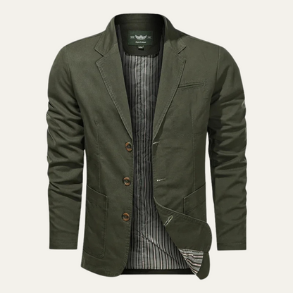 Men's Cotton Blazer Lightweight Beige