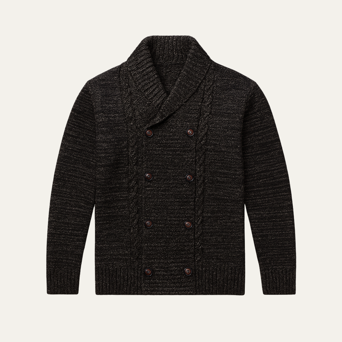 Men's Retro Cardigan Solid Color Knit Casual - VibreMode