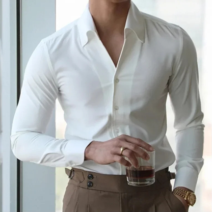 Men's Slim Fit Casual Shirt Wrinkle
