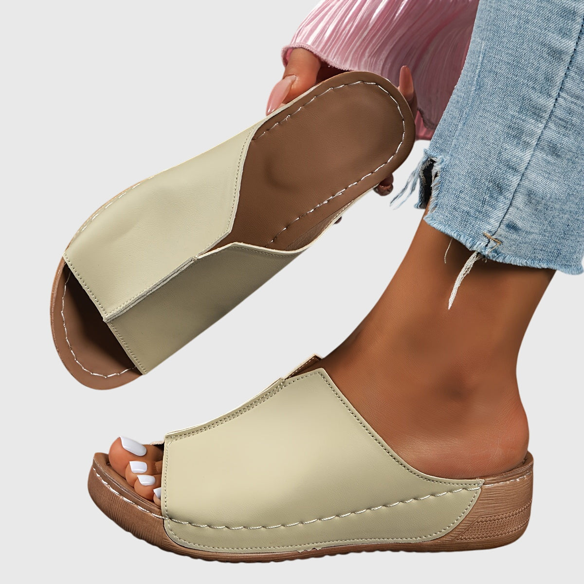 Ladies Comfortable Espadrille Wedge Sandals