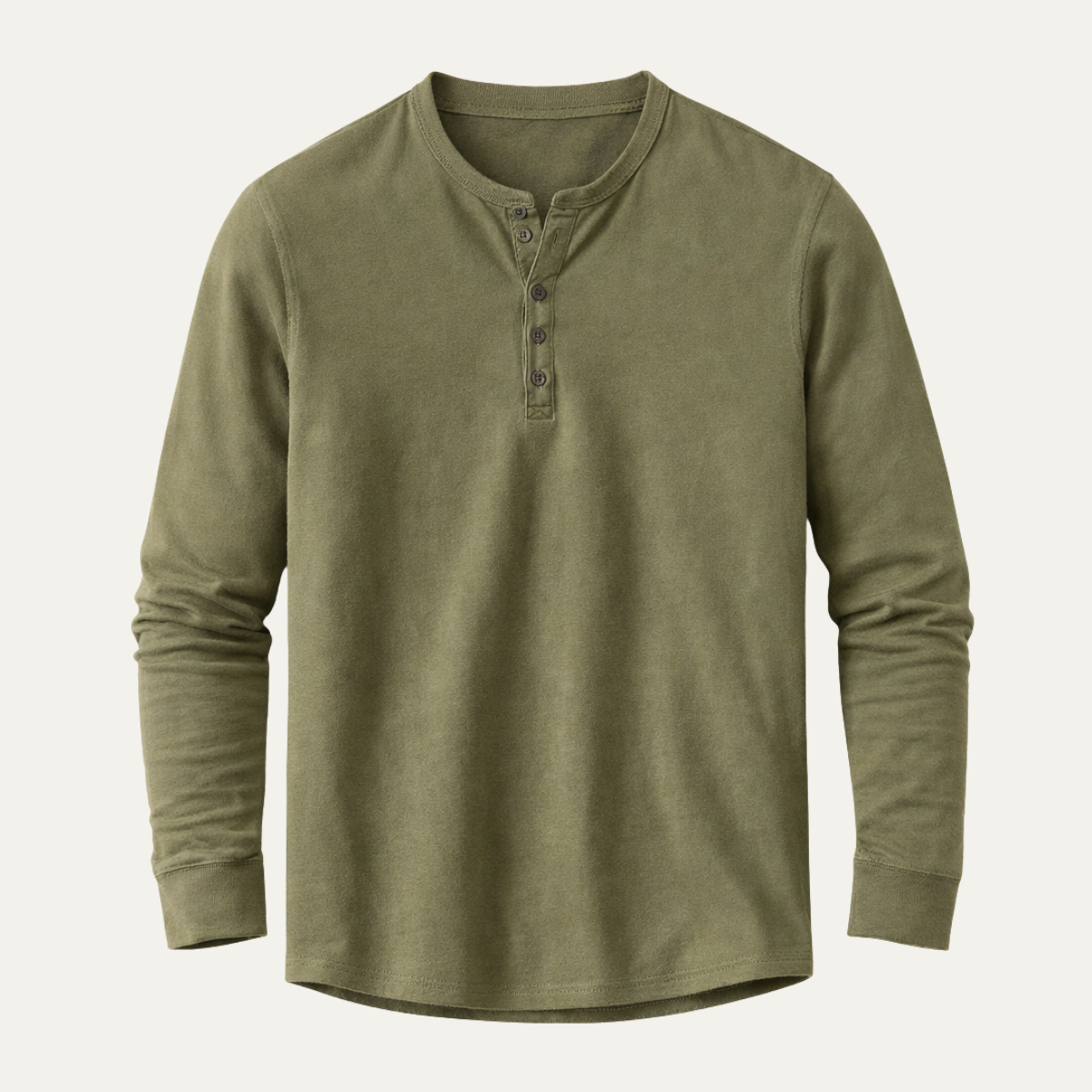 Mens Cotton Blend Henley Shirt Breathable - VibreMode