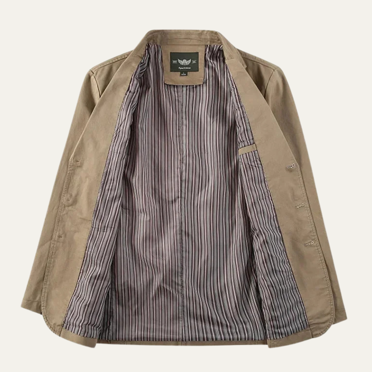 Men's Cotton Blazer Lightweight Beige