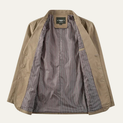 Men's Cotton Blazer Lightweight Beige