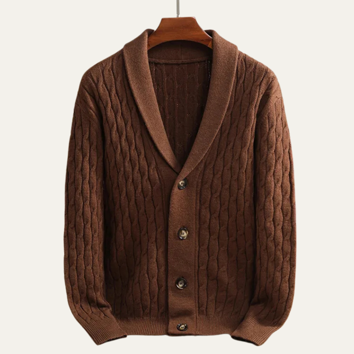Men's Knitted V Neck Cardigan