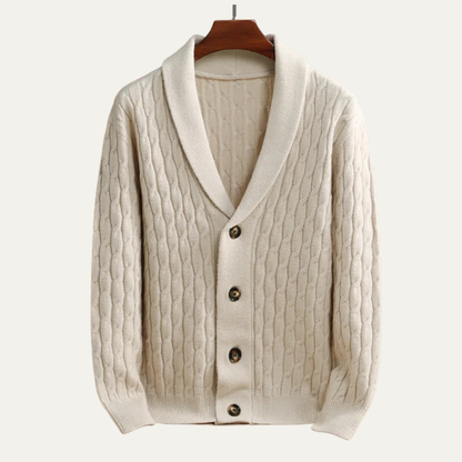Men's Knitted V Neck Cardigan