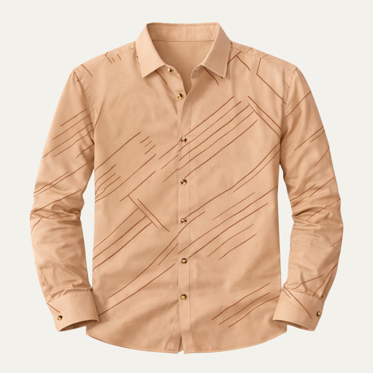 Men's Slim Fit Geometric Print Shirt Lightweight - VibreMode