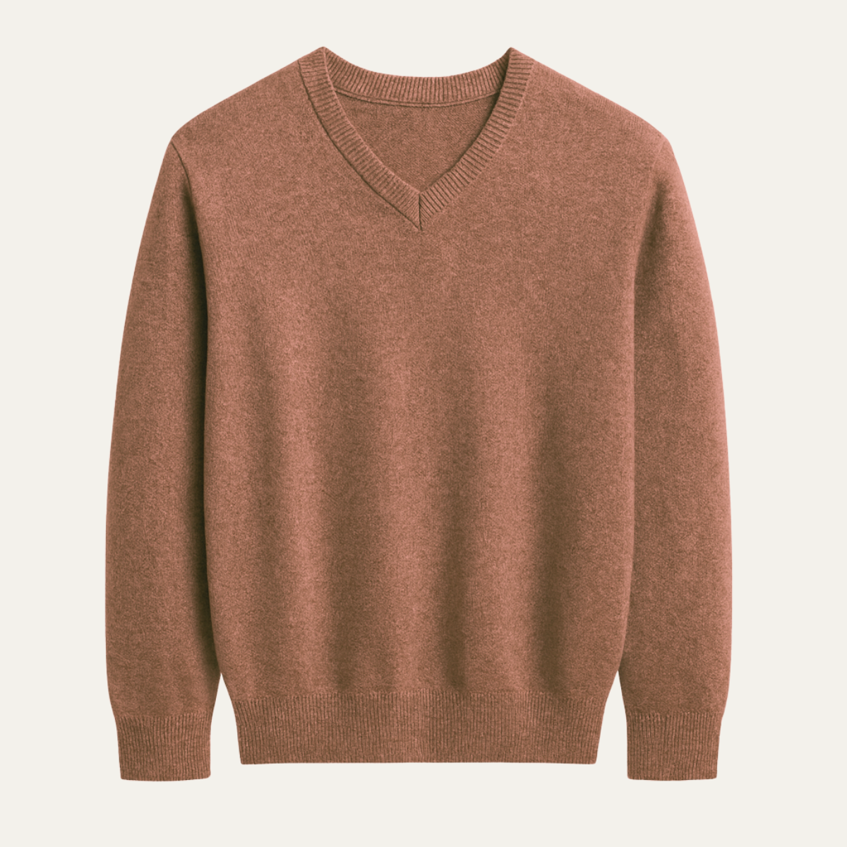 Men's Merino Wool V Neck Sweater - VibreMode