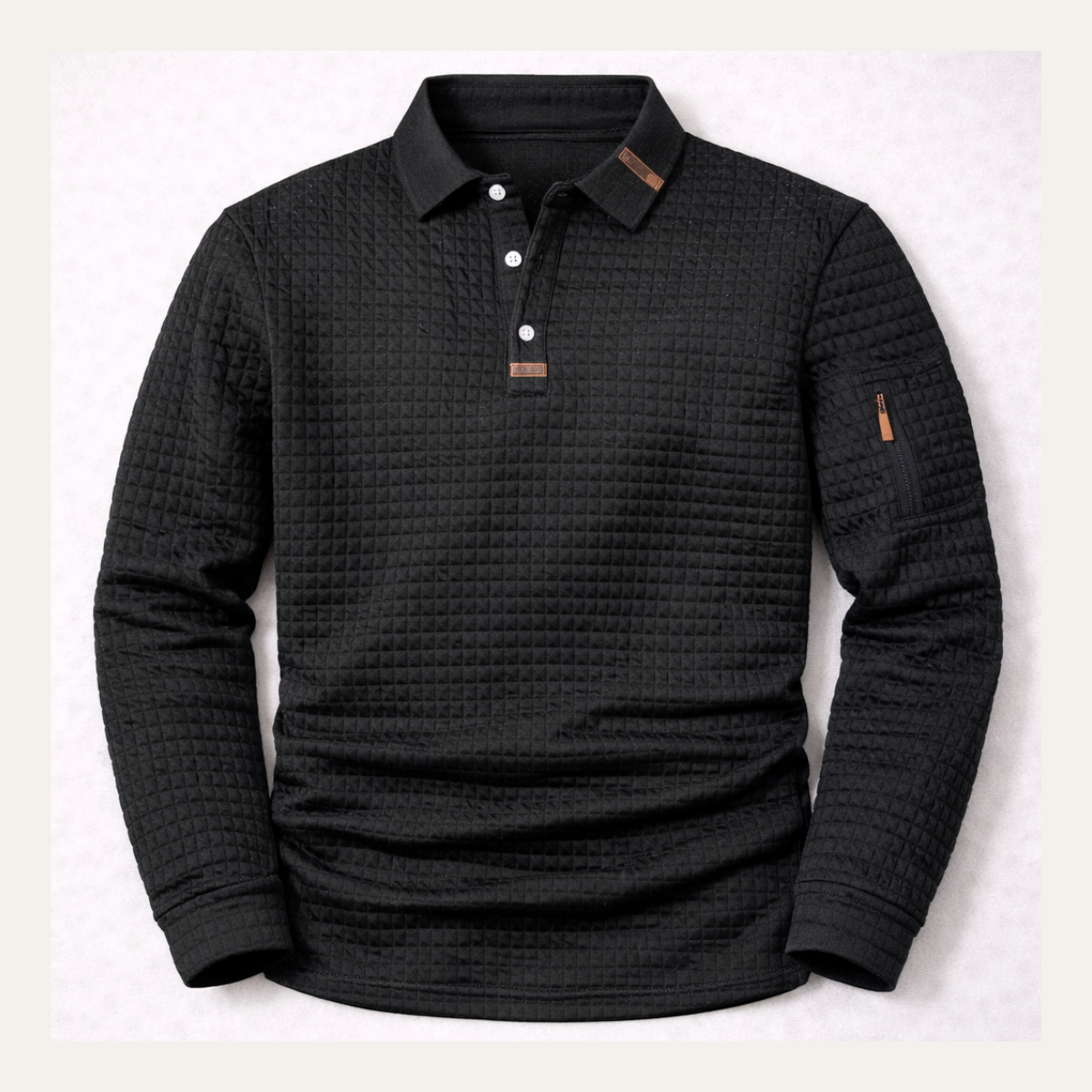Men's Long Sleeve Golf Polo Quick Dry Shirt - VibreMode