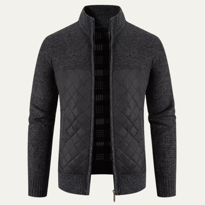 Men's Slim Fit Cardigan Warm Stand Collar - VibreMode