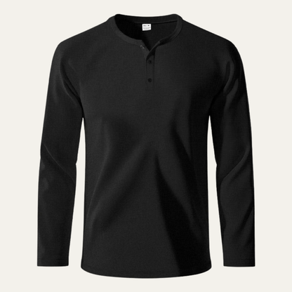 Men's Thermal Waffle Henley Shirt
