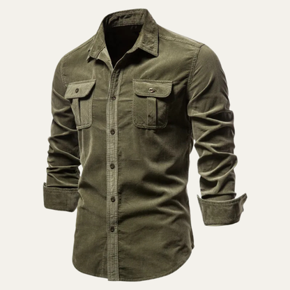 Men's Slim Fit Corduroy Shirt