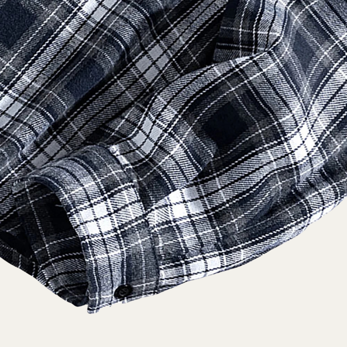 Men's Plaid Casual Shirt Loose Fit Retro Style