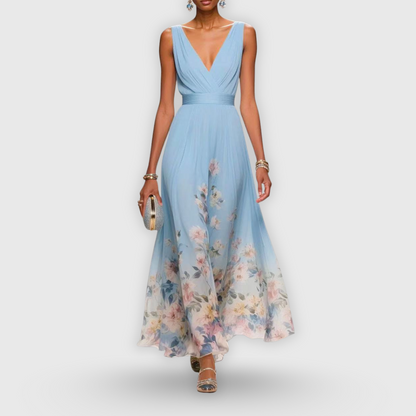 Women's Pretty Floral Long Maxi Dress - VibreMode