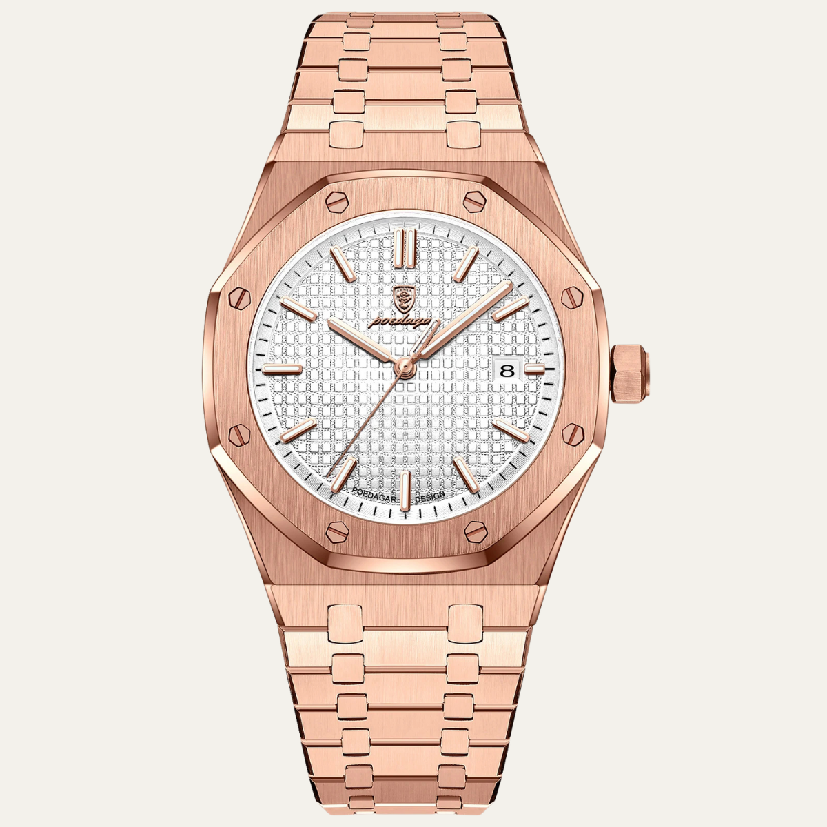 Men's Stainless Steel Quartz Watch Waterproof