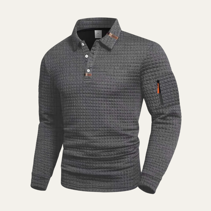Men's Quick Dry Long Sleeve Polo Shirt