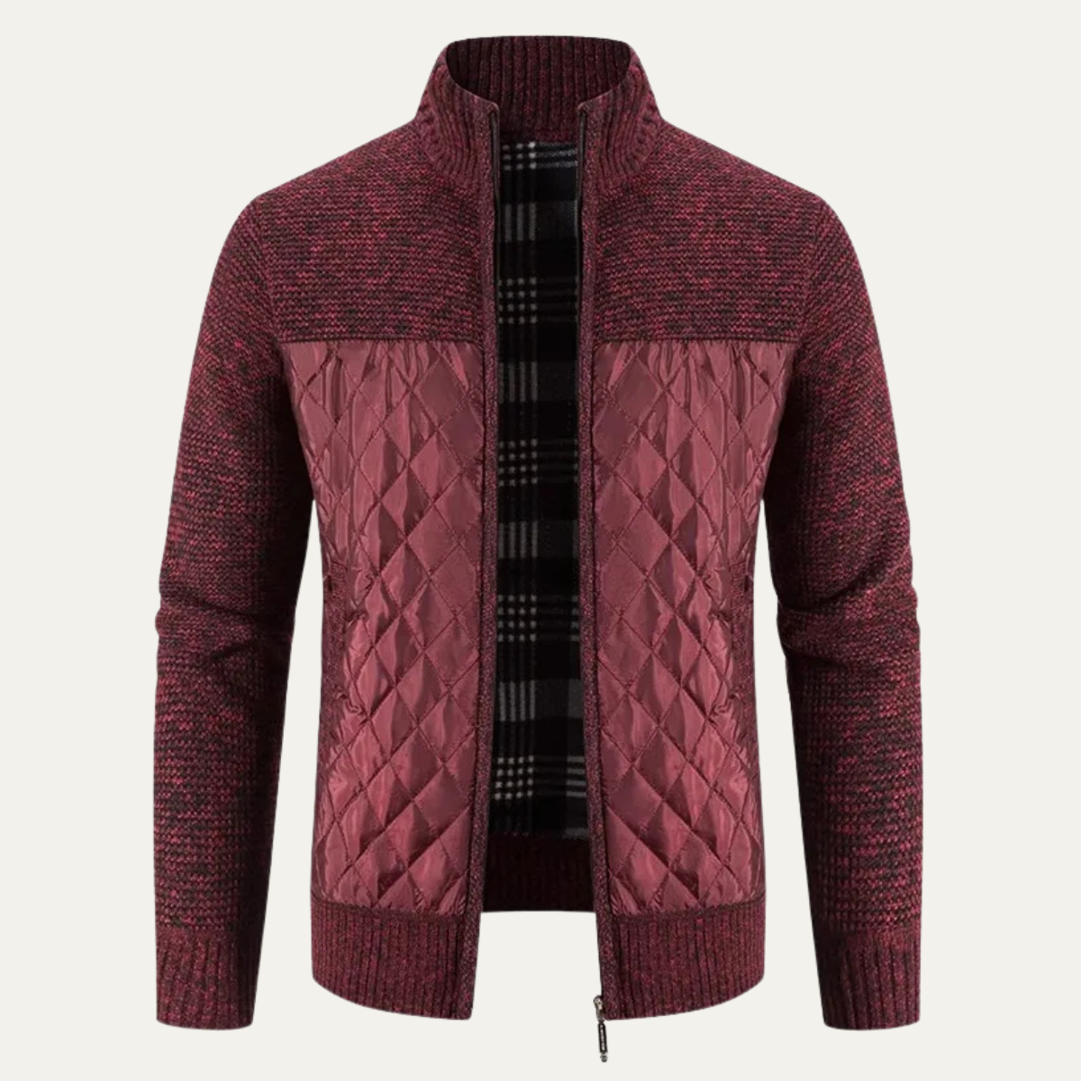 Men's Slim Fit Cardigan Warm Stand Collar
