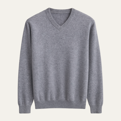 Men's Merino Wool V Neck Sweater - VibreMode