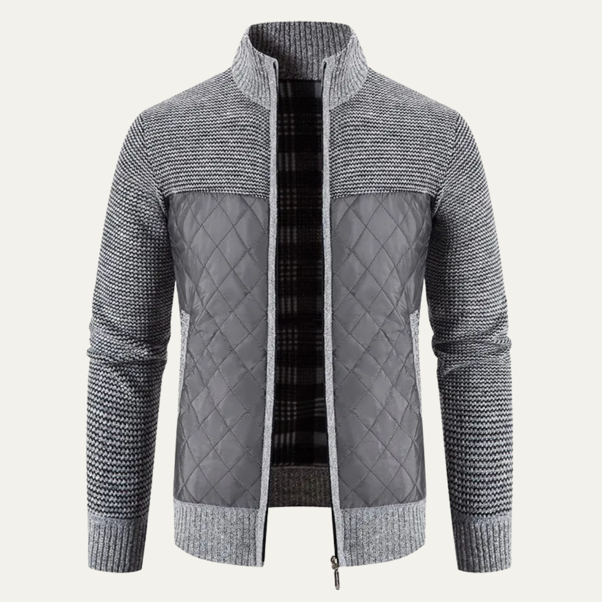 Men's Slim Fit Cardigan Warm Stand Collar