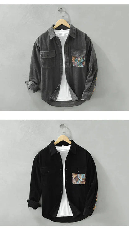 Men's Classic Long Sleeve Shirt Vintage Style