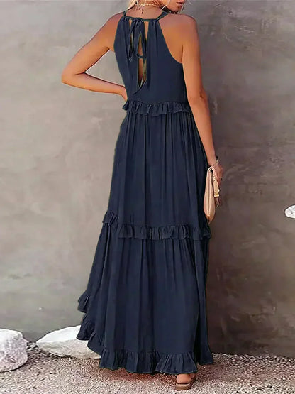 Women's Ruffle Sleeveless Dress