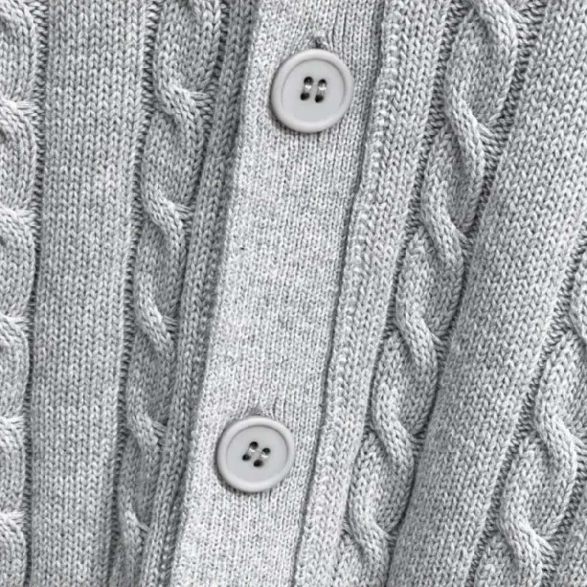 Men's Classic Cable Knit Cardigan Button Up