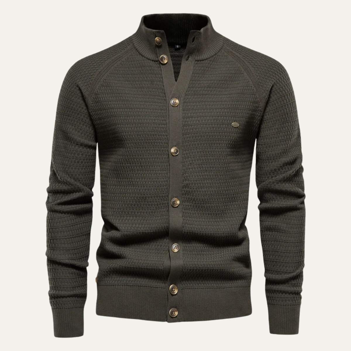 Men's Cotton Cardigan Knitted Button Front Winter - VibreMode