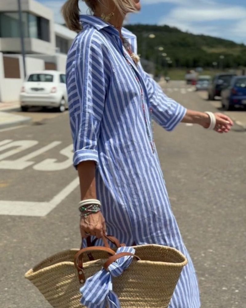 Classic Stripe Shift Dress