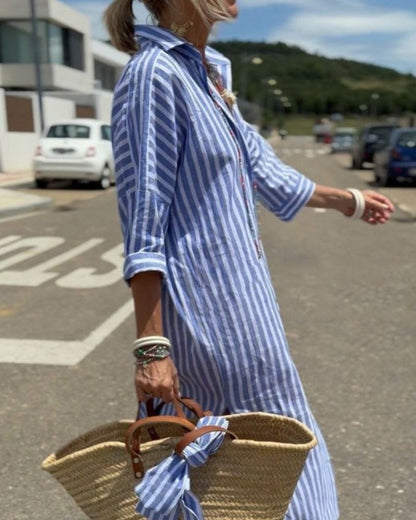 Classic Stripe Shift Dress