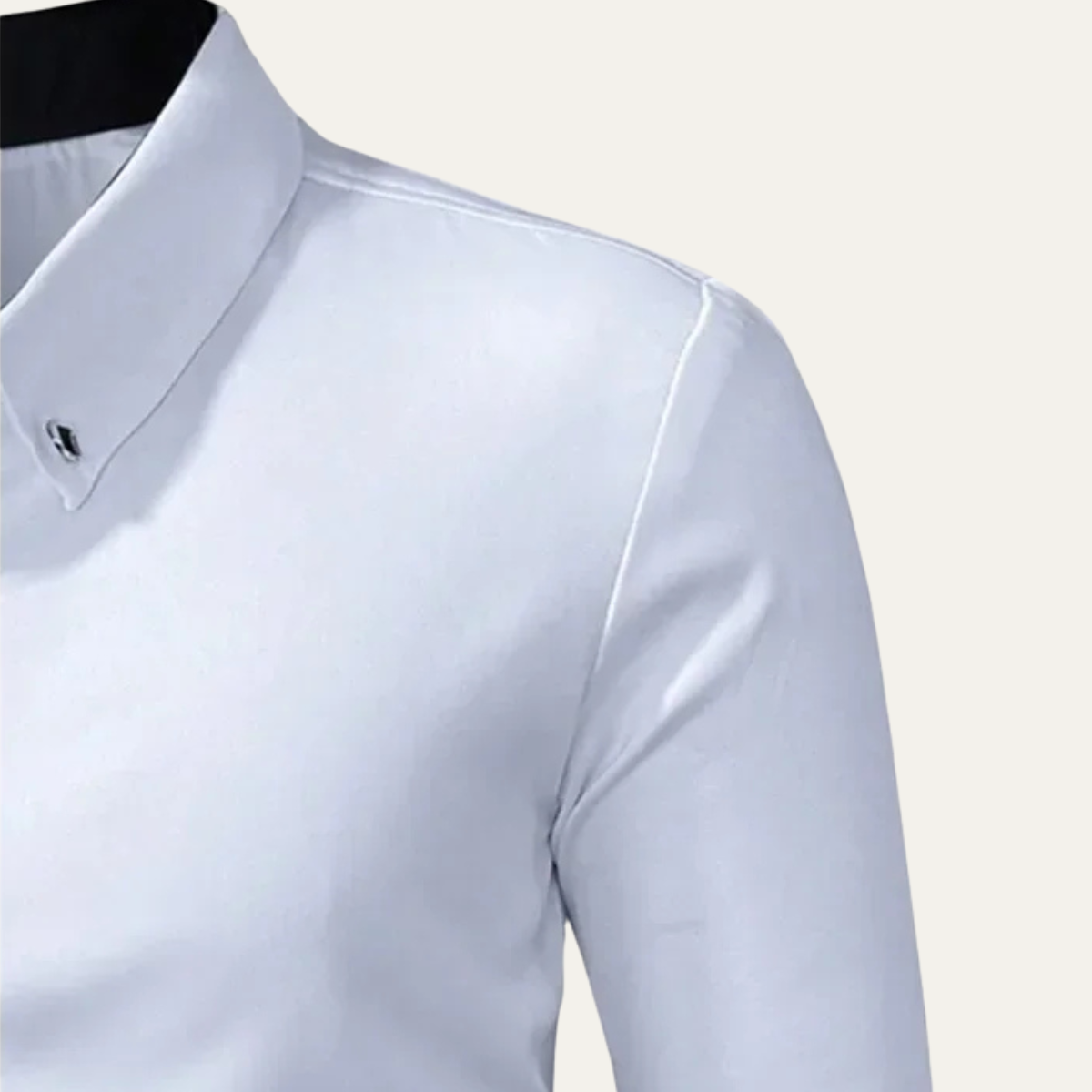 Men's Slim Fit Dress Shirt Long Sleeve White Cotton
