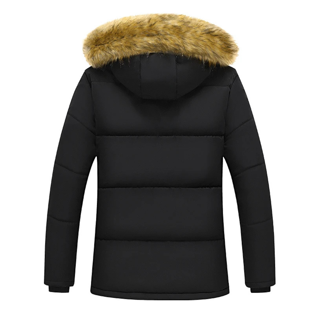 Men's Windproof Fleece Lined Hooded Winter Jacket