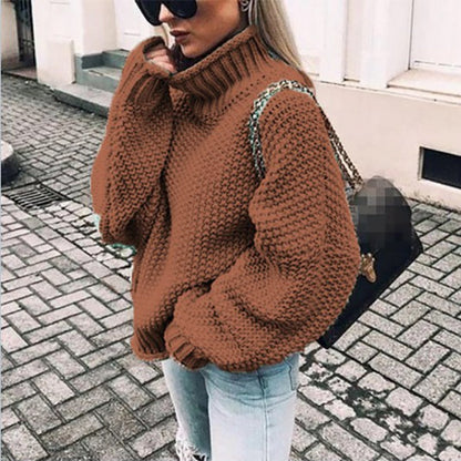 Women's Chunky Knit Turtleneck Sweater