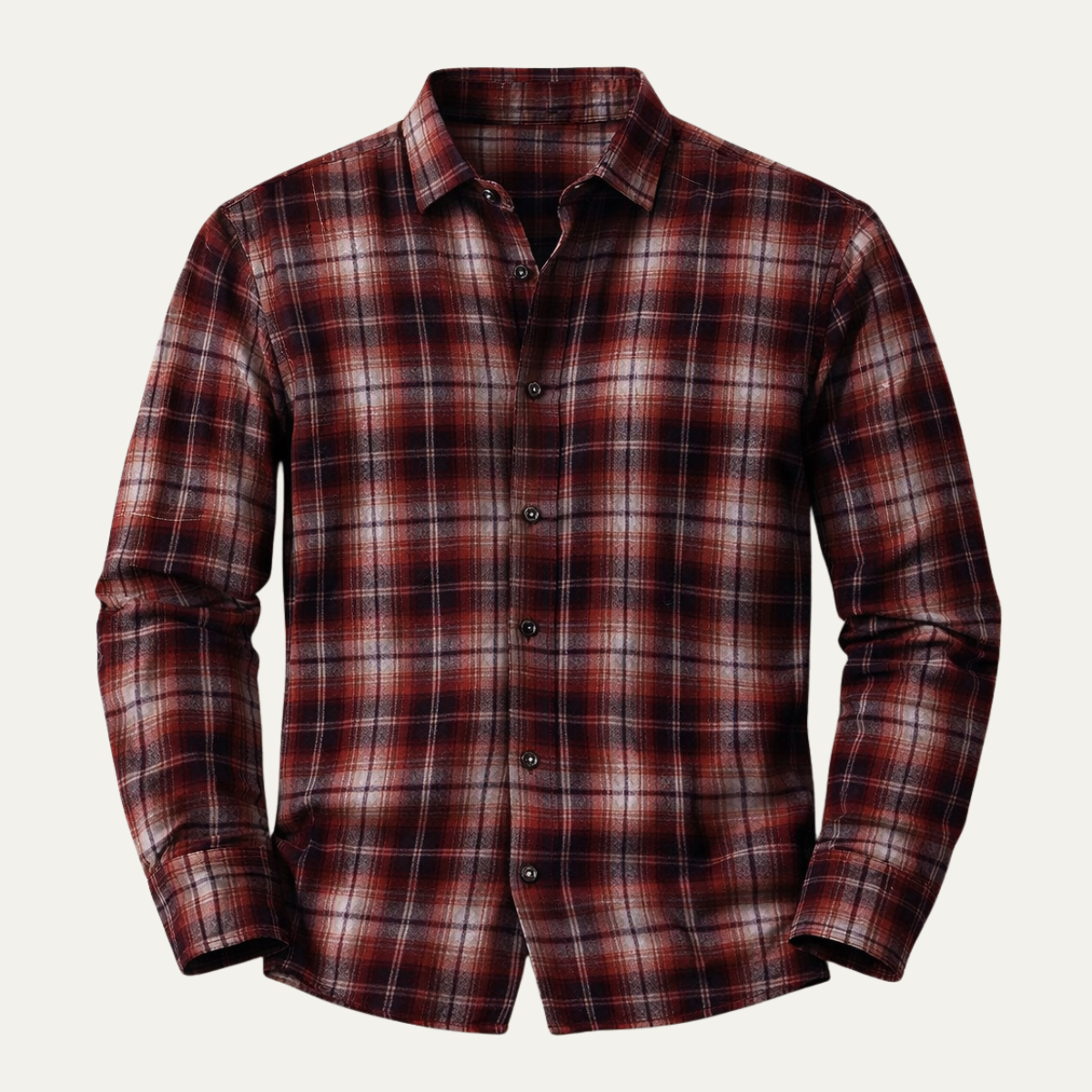 Men's Plaid Flannel Shirt Casual Button Down - VibreMode