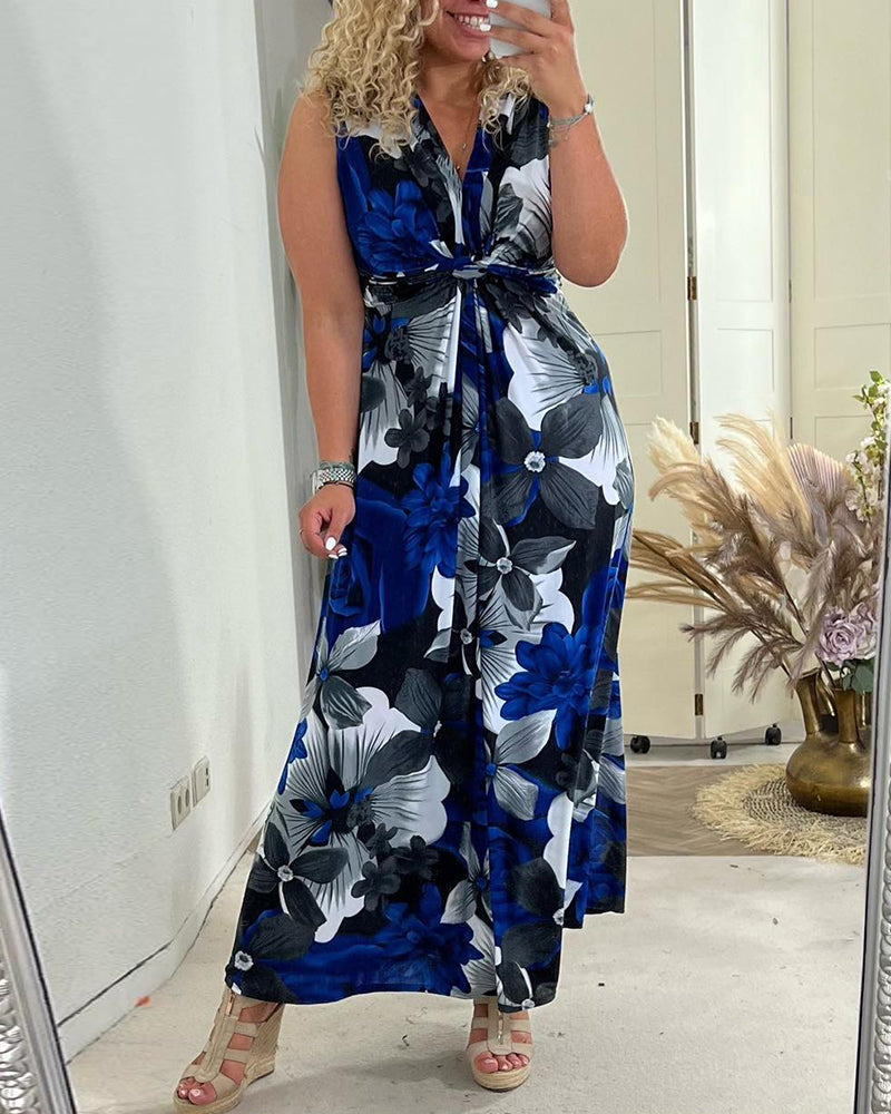 Beautiful Summer Pleated Midi Dress