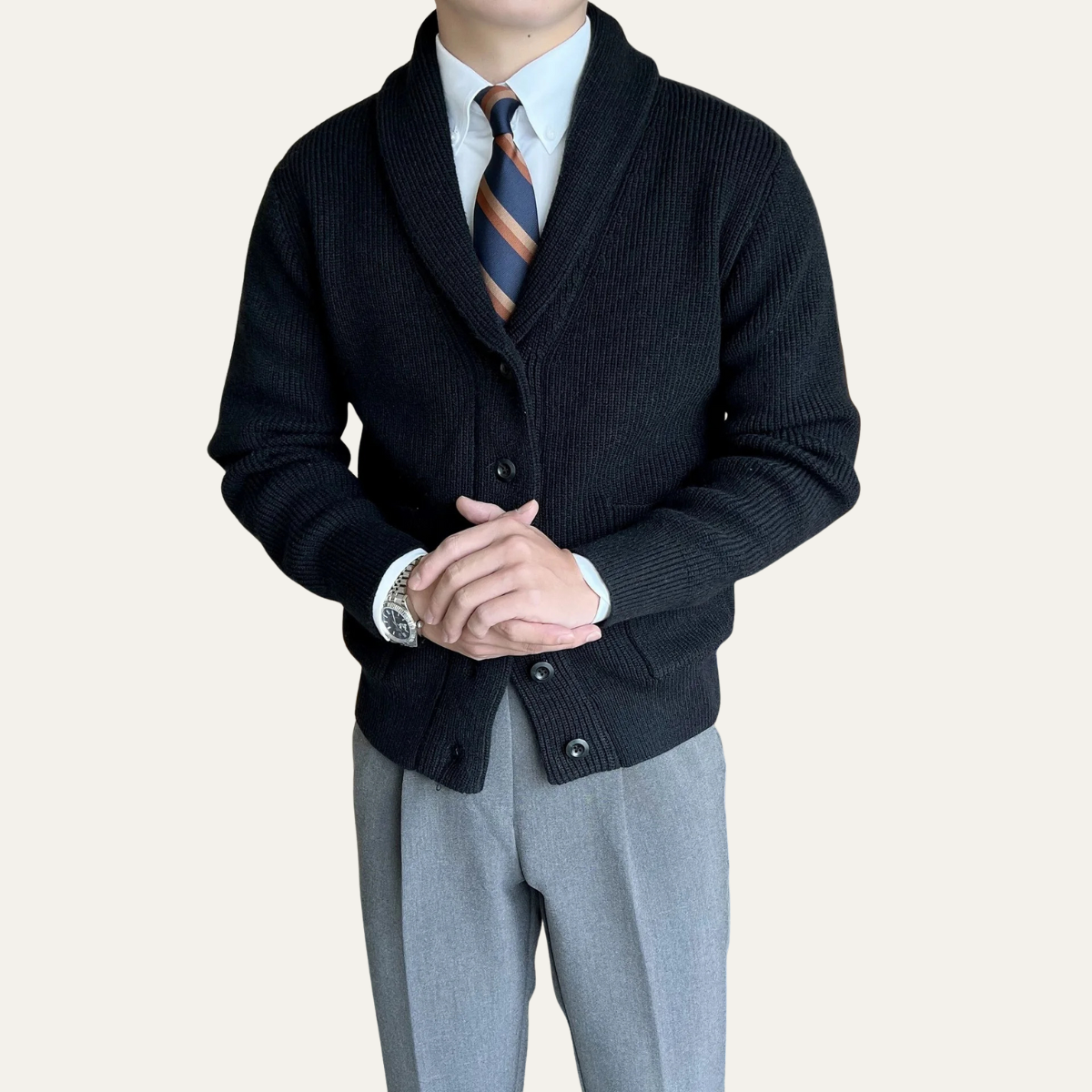 Men's Soft Knit Button Up Cardigan