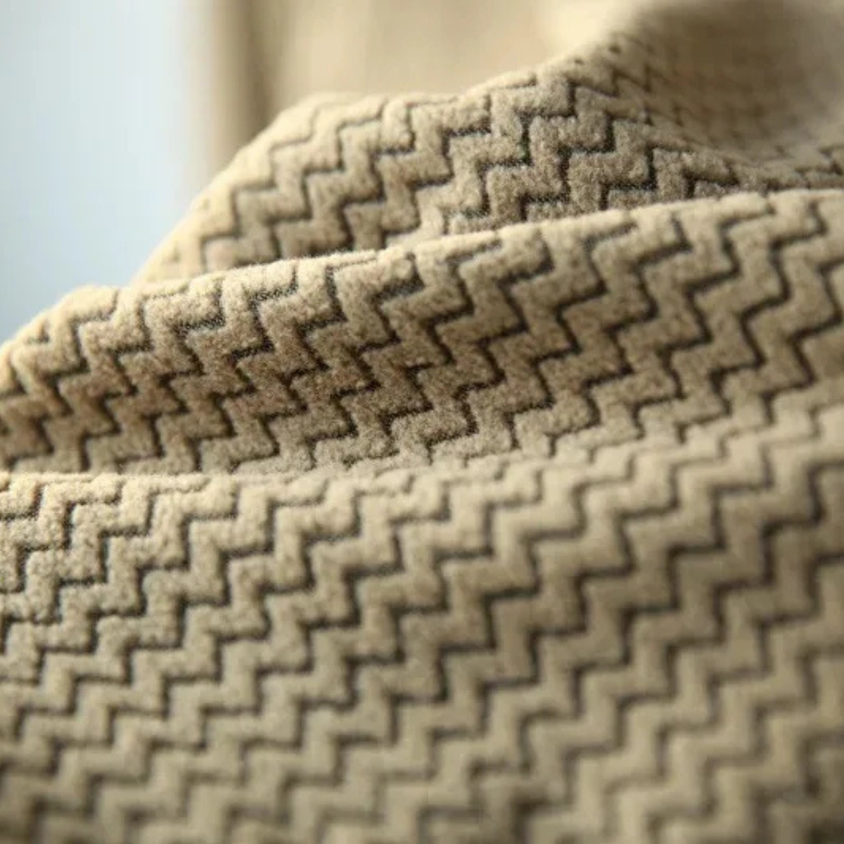 Men's Thick Waffle Knit Fleece Half Zip Sweater
