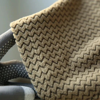 Men's Thick Waffle Knit Fleece Half Zip Sweater