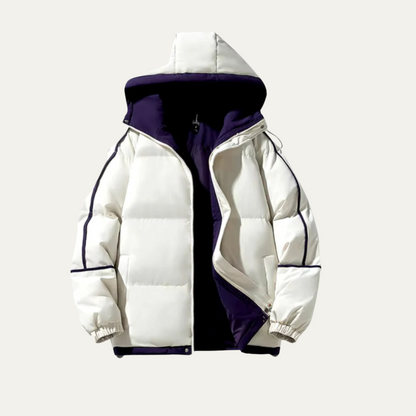 Men's Waterproof Puffer Jacket Hooded Winter Coat