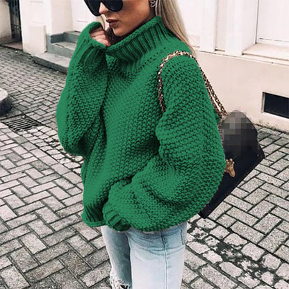 Women's Chunky Knit Turtleneck Sweater