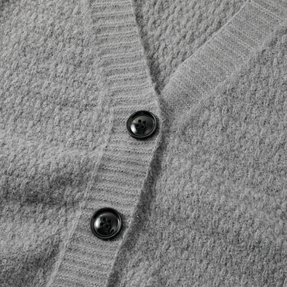 Men's V Neck Cardigan Knit Button Up Sweater