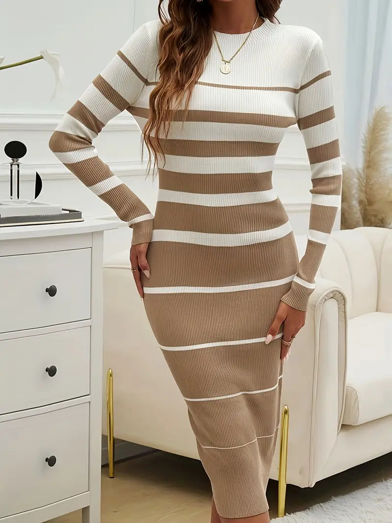 Ocean Blue Fit and Flare Bodycon Dress