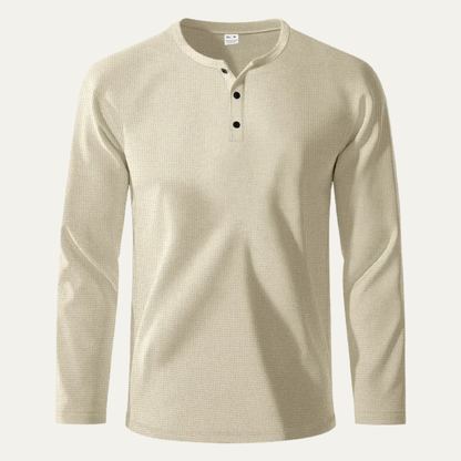 Men's Thermal Waffle Henley Shirt